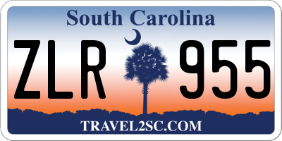 SC license plate ZLR955