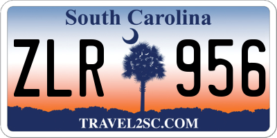 SC license plate ZLR956