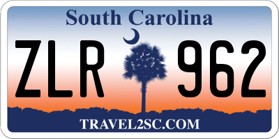 SC license plate ZLR962