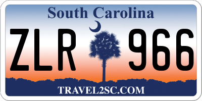 SC license plate ZLR966