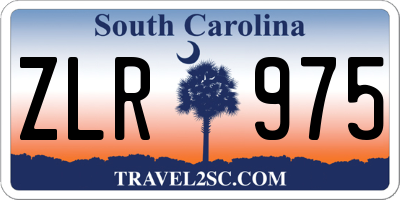 SC license plate ZLR975