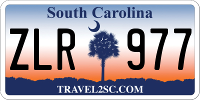 SC license plate ZLR977