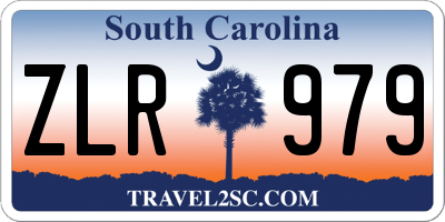 SC license plate ZLR979