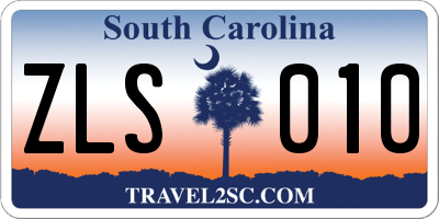 SC license plate ZLS010