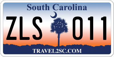 SC license plate ZLS011