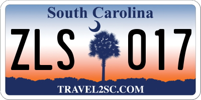 SC license plate ZLS017