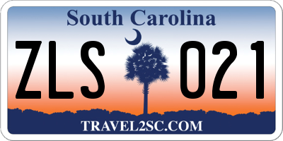 SC license plate ZLS021