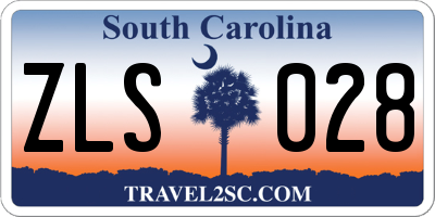 SC license plate ZLS028