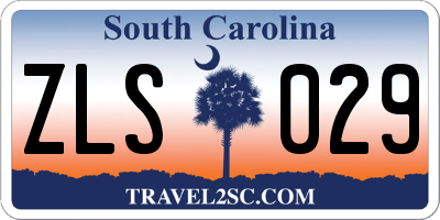 SC license plate ZLS029