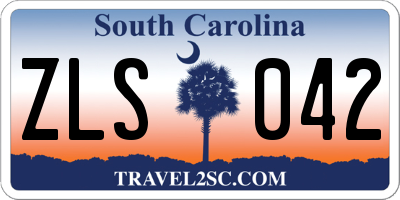 SC license plate ZLS042