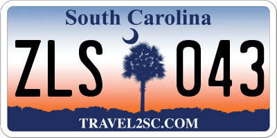 SC license plate ZLS043