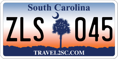 SC license plate ZLS045