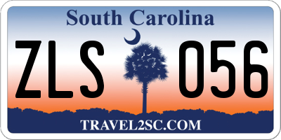 SC license plate ZLS056
