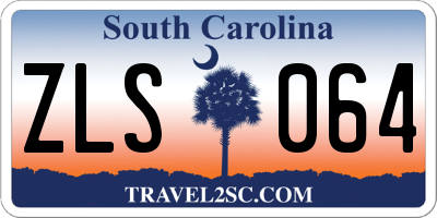 SC license plate ZLS064