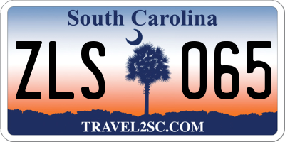 SC license plate ZLS065