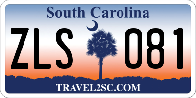 SC license plate ZLS081
