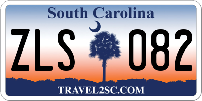 SC license plate ZLS082