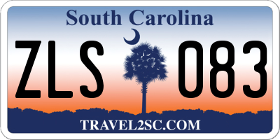 SC license plate ZLS083