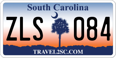 SC license plate ZLS084