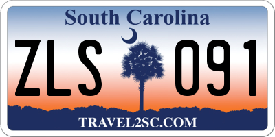 SC license plate ZLS091