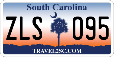SC license plate ZLS095
