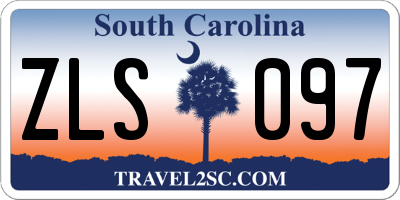 SC license plate ZLS097