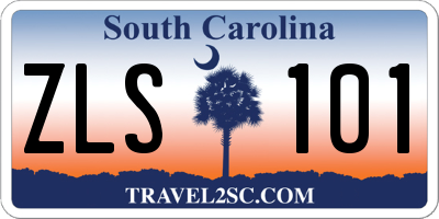 SC license plate ZLS101