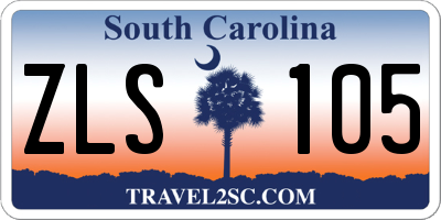 SC license plate ZLS105