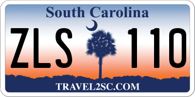 SC license plate ZLS110
