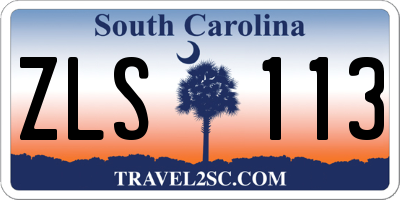 SC license plate ZLS113