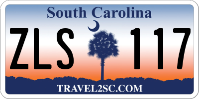 SC license plate ZLS117