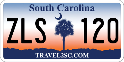 SC license plate ZLS120