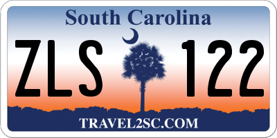 SC license plate ZLS122