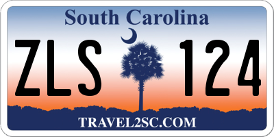 SC license plate ZLS124