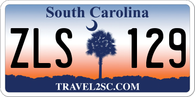 SC license plate ZLS129