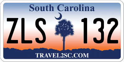 SC license plate ZLS132