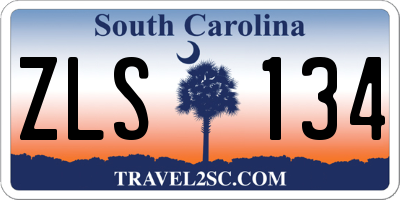 SC license plate ZLS134