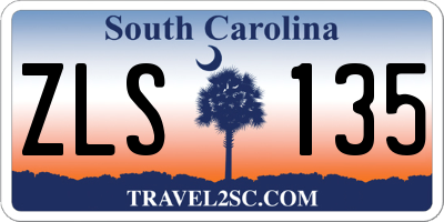 SC license plate ZLS135