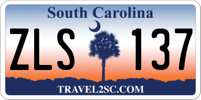 SC license plate ZLS137