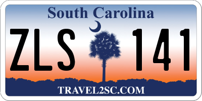 SC license plate ZLS141