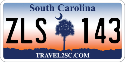 SC license plate ZLS143
