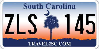 SC license plate ZLS145