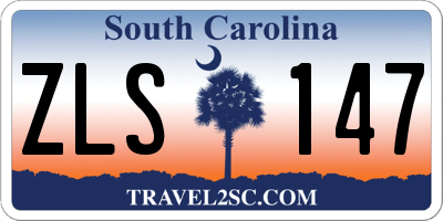 SC license plate ZLS147