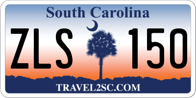 SC license plate ZLS150