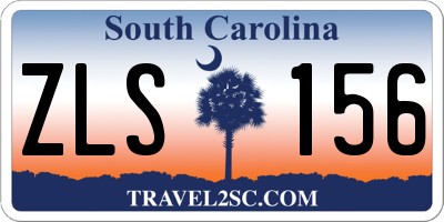 SC license plate ZLS156