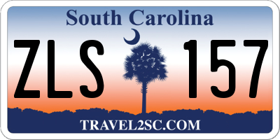 SC license plate ZLS157