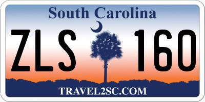 SC license plate ZLS160