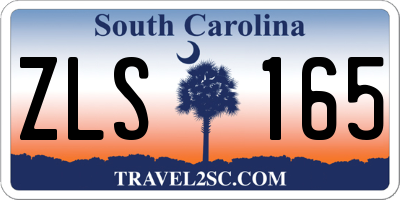 SC license plate ZLS165