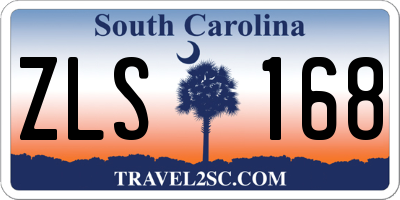 SC license plate ZLS168