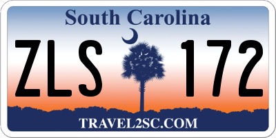 SC license plate ZLS172